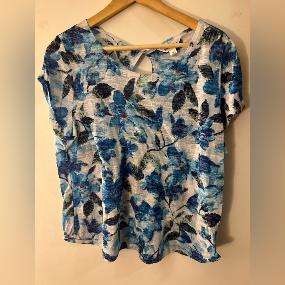 Northern Reflections Keyhole Back Top Short Sleeve XXL Petite